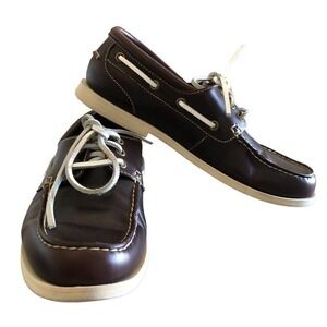 Cole Haan Pinch Road Trip Boat Shoes Brown Leather Loafer Men's Size US 8.5M